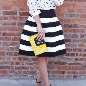 Anthropologie Girls from Savoy b&w skirt sz S